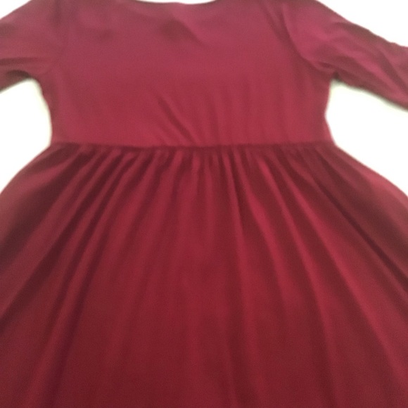Zenna Outfitters Deep Red Short Sleeve Fit & Flare Dress w/Side Pockets, Size L - Picture 6 of 13